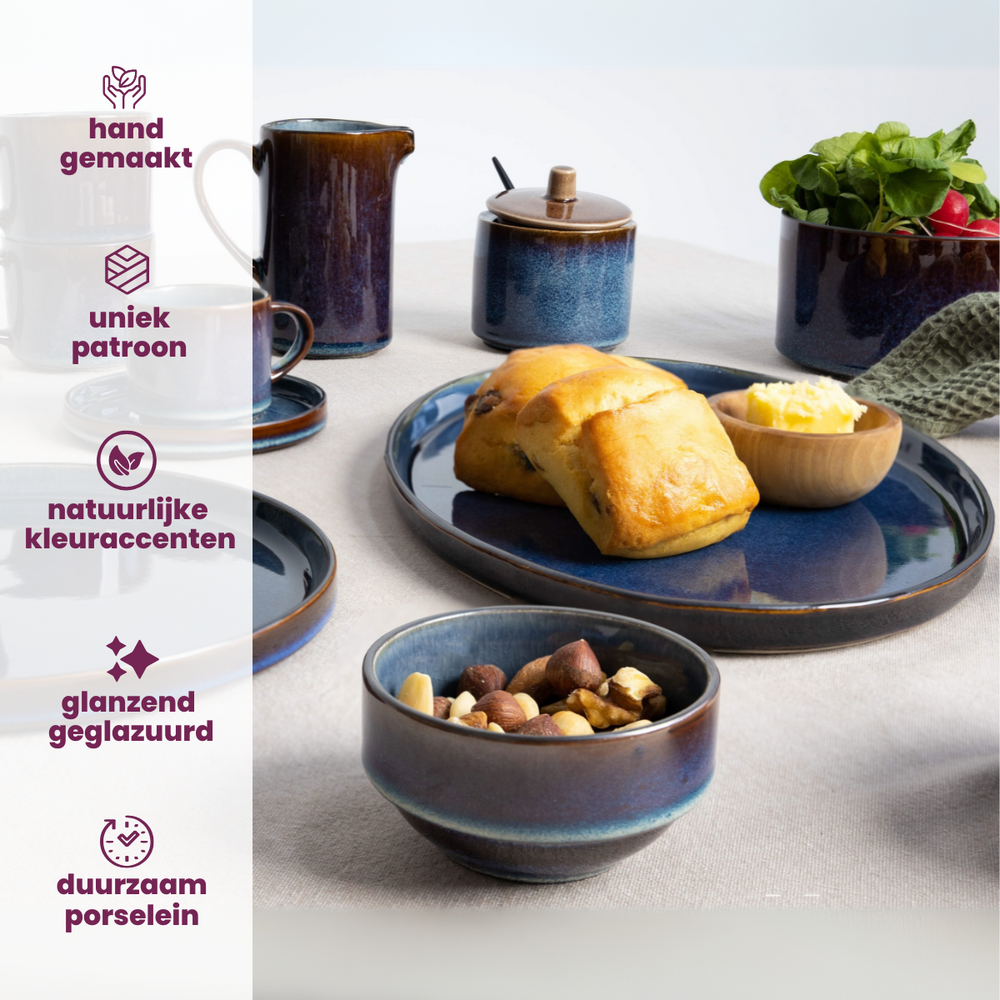 Set d'assiettes Cosy&Trendy - Assiettes a dessert - Quintana - 22 cm - 4 pièces