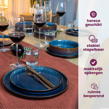 Set d'assiettes Cosy & Trendy - Dessert - Quintana Blue - ø14 cm - 4 pièces