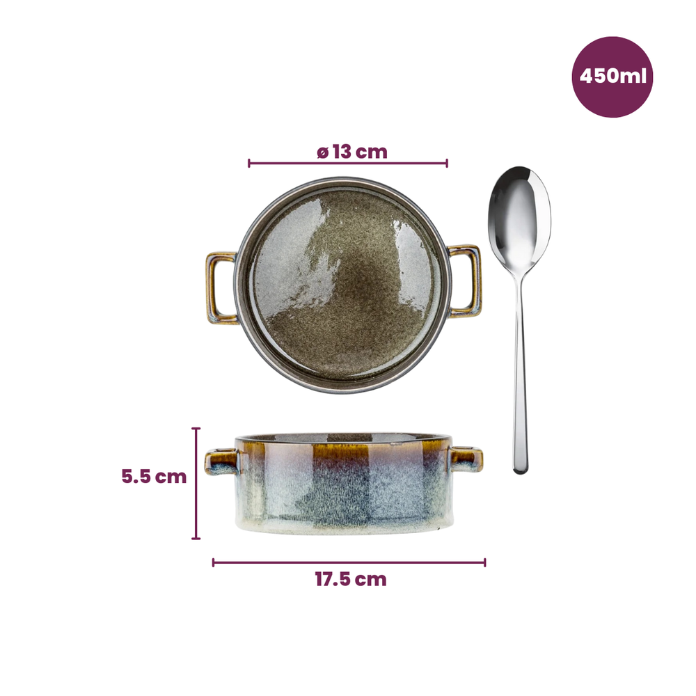Set de bols à soupe Cosy & Trendy - Coupes - Quintana Green - 450 ml - 4 pièces