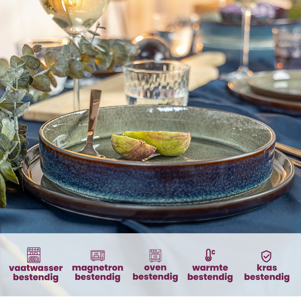 Set d'assiettes Cosy & Trendy - Assiettes à pâtes - Quintana - Ø23 cm - 4 pièces