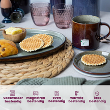 Set d'assiettes Cosy & Trendy - Dessert - Quintana Green - 22 cm - 4 pièces