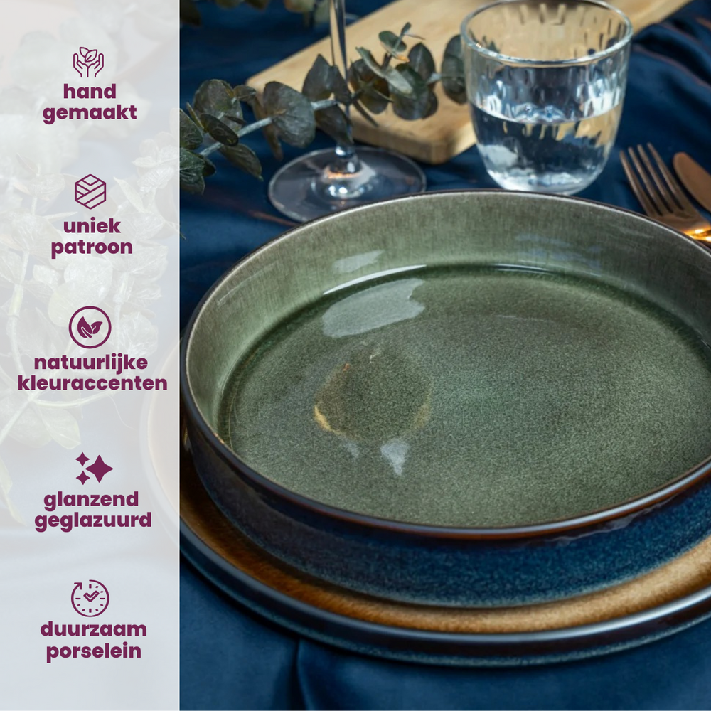 Set d'assiettes Cosy & Trendy - Assiettes à pâtes - Quintana - Ø23 cm - 4 pièces