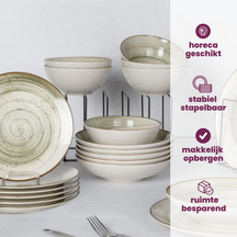 Ensemble d'assiettes profondes Cosy & Trendy - Sintra Ivy - Ø 21 cm - 4 pièces