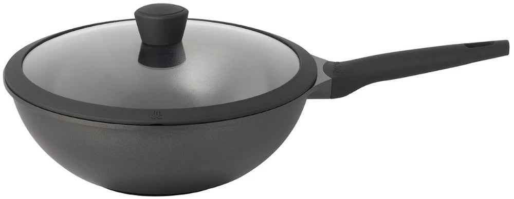 Sola batterie de cuisine Ceramic Deluxe - poêle ø 28 cm et Sola wok ø 30 cm - revêtement antiadhésif céramique