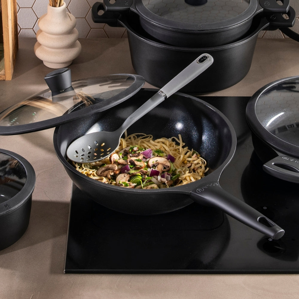 Sola batterie de cuisine Ceramic Deluxe - poêle ø 28 cm et Sola wok ø 30 cm - revêtement antiadhésif céramique