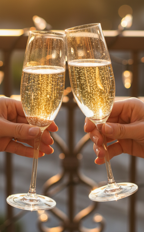 Set de verres a vin Cookinglife - Verres a champagne - Solare - 210ml - 4 pièces