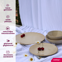 Set de assiettes Cookinglife - Petit-déjeuner - Coastal Lines - 21 cm - 6 pièces