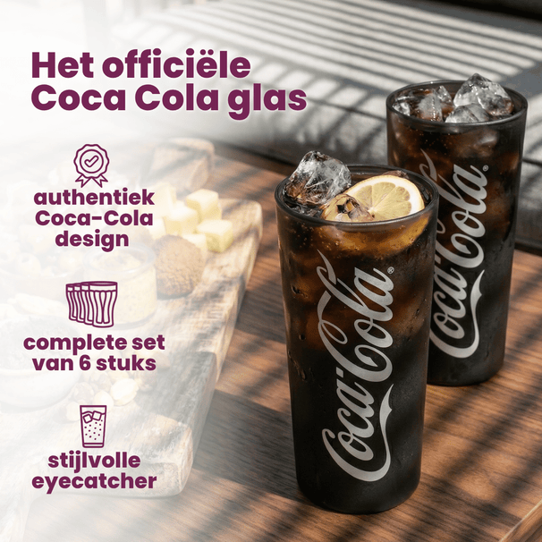 Set de verres long drink Coca Cola - Verres à soda - Frozen - 270 ml - 4 pièces