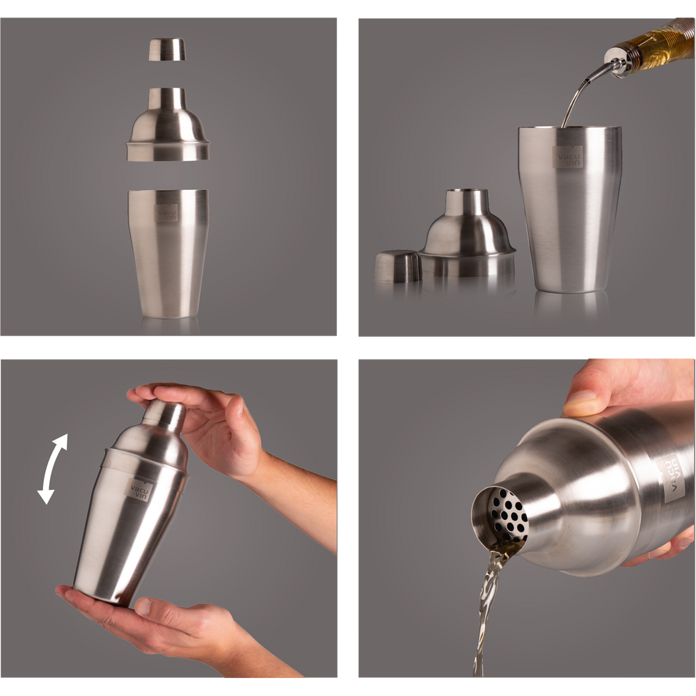 Set de cocktail Vacu Vin - Shaker à cocktail - Plus - 550 ml - 7 pièces