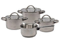 Batterie de cuisine 4 pièces inox - Casserole ø 16, 18, 20 cm & Casserole ø 16 cm - compatible avec toutes les sources de chaleur