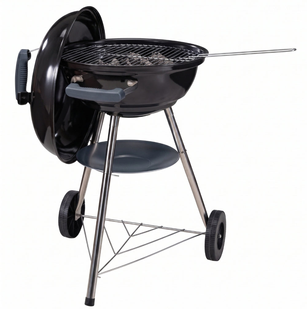 Cookinglife Barbecue à boule avec roues Fire & Flavour - Charbon de bois - 45 cm - Noir