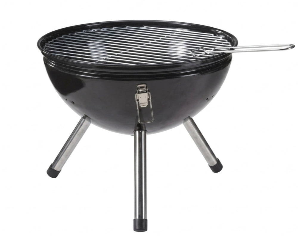 Cookinglife Barbecue à boule avec pieds Fire & Flavour - Charbon de bois - 39 cm - Compact - Noir
