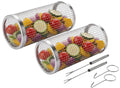 Cookinglife BBQ Panier de Grill RVS Ø 9 x 20 cm - Set de 2 pièces