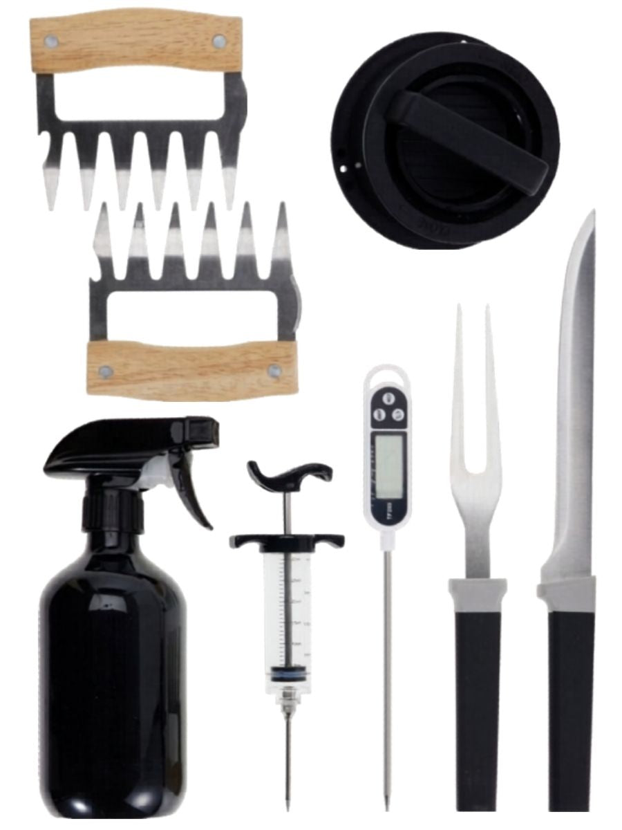 Cookinglife BBQ Pitmaster Set - 8 pièces - Ensemble complet de grill pour viande & légumes