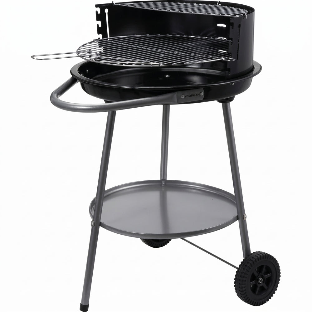 Cookinglife BBQ semi-ouverte avec roues Fire & Flavour - Charbon - 51 cm - Noir