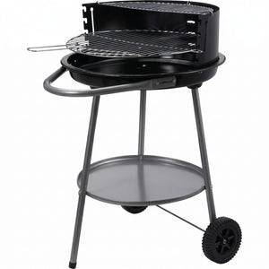 Cookinglife BBQ semi-ouverte avec roues Fire & Flavour - Charbon - 51 cm - Noir