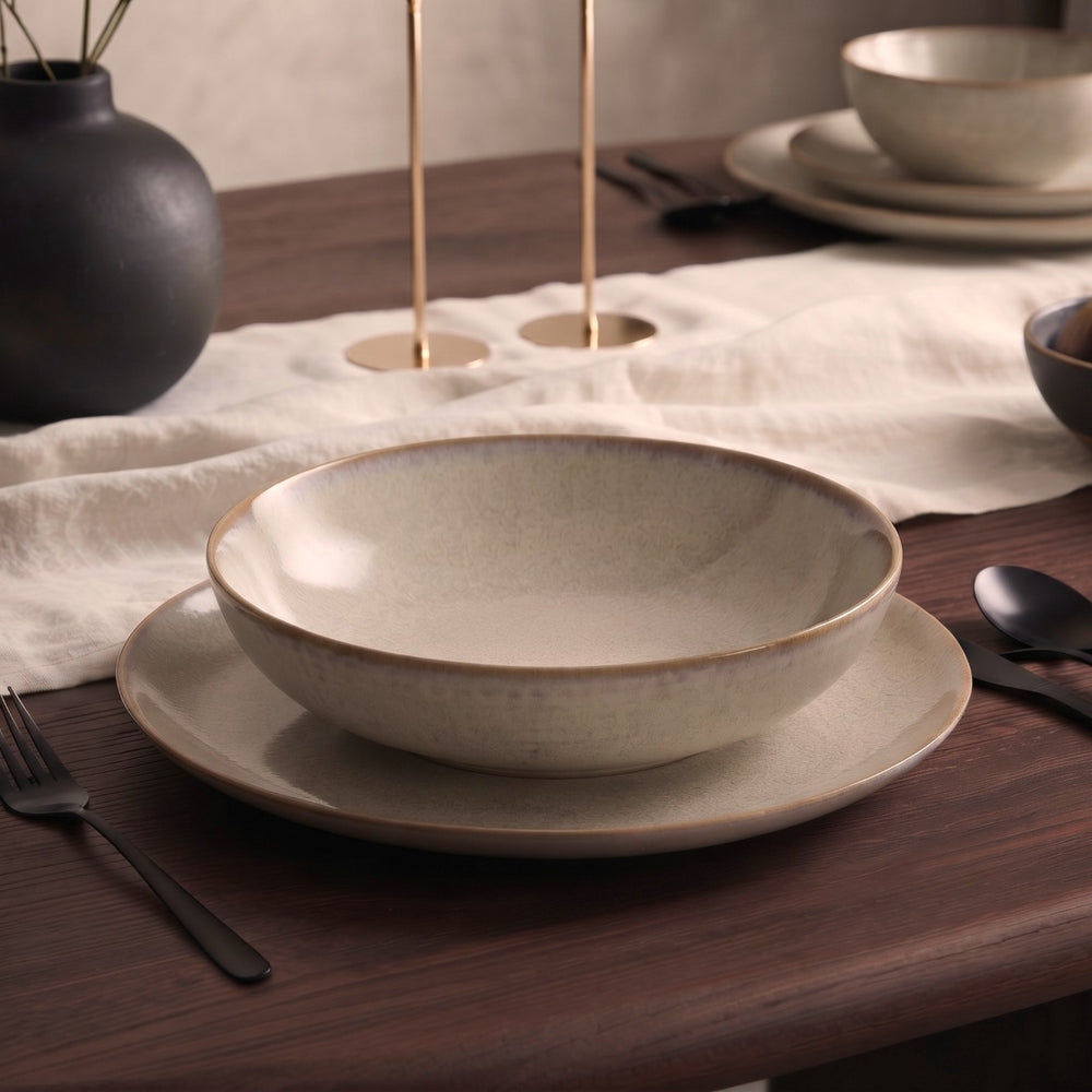 Assiettes creuses / Assiettes à pâtes Cookinglife linen beige ø 18 cm – 6 pièces