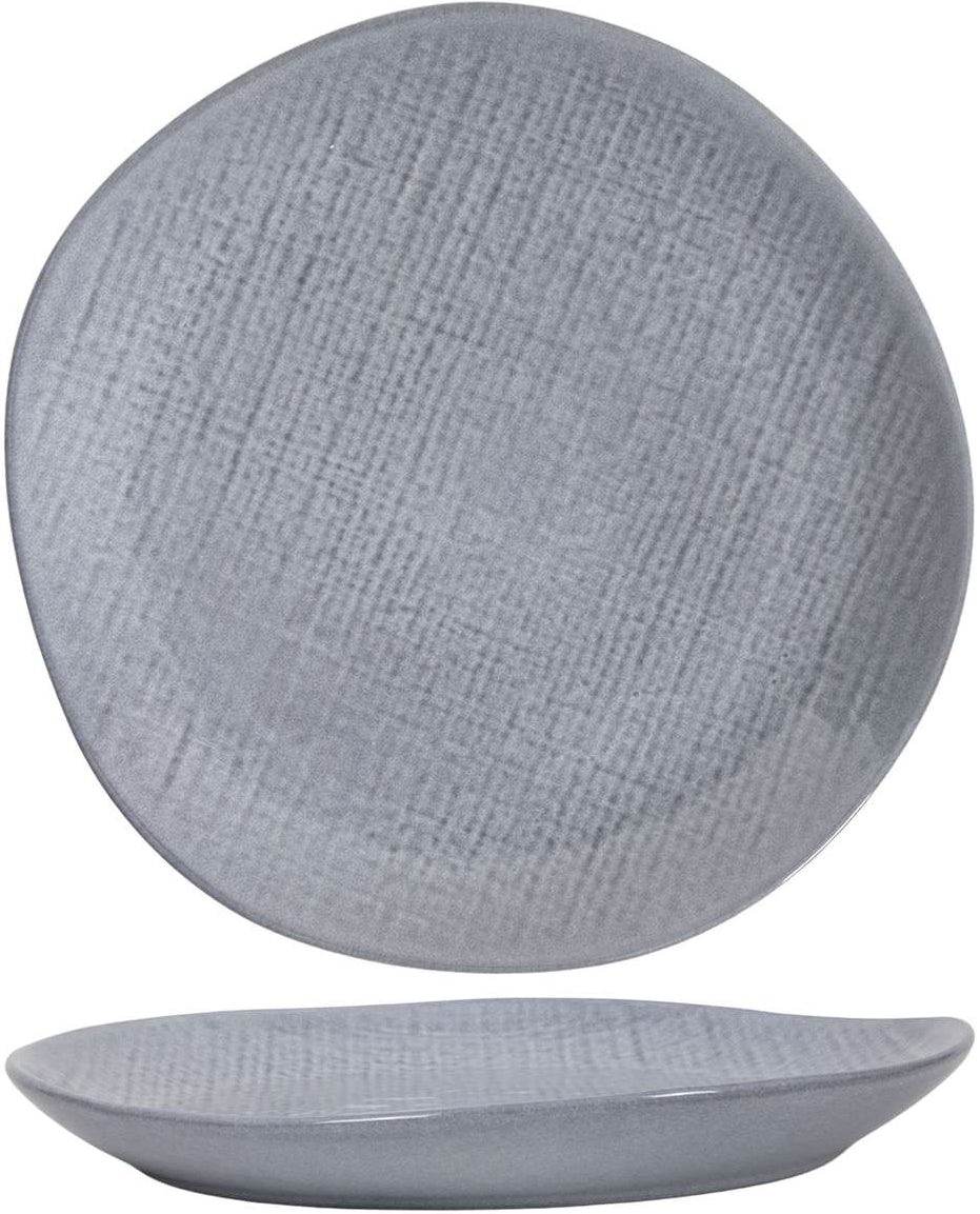 Assiettes plates Cookinglife Linen Gris ø 27 cm – 6 pièces