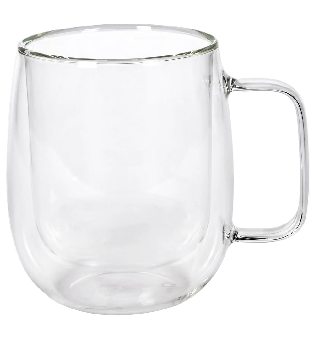 Tasses à latte macchiato / thé Cookinglife - en verre double paroi avec anse - 400 ml - 2 pièces