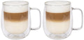 Tasses à latte macchiato / thé Cookinglife - en verre double paroi avec anse - 400 ml - 2 pièces