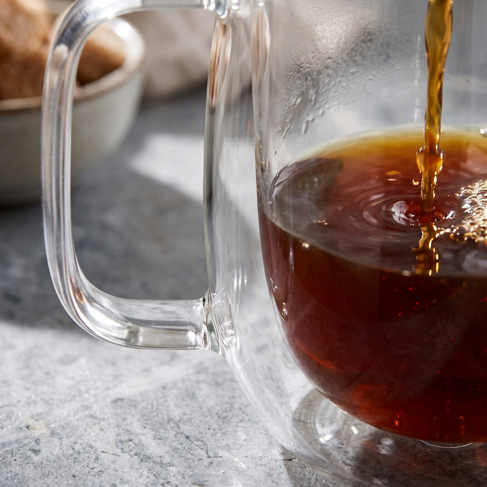 Tasses à latte macchiato / thé Cookinglife - en verre double paroi avec anse - 400 ml - 2 pièces
