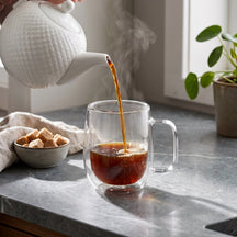 Tasses à latte macchiato / thé Cookinglife - en verre double paroi avec anse - 400 ml - 2 pièces