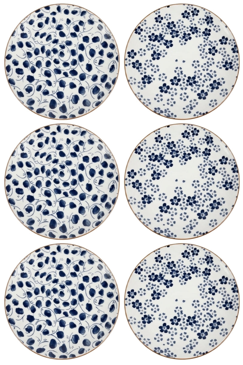 Assiettes à dîner Cookinglife Fleuris ø 27 cm - 6 pièces