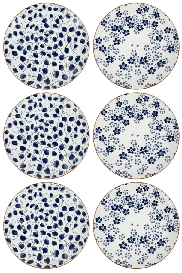 Assiettes à dîner Cookinglife Fleuris ø 27 cm - 6 pièces