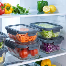 Boîtes de conservation Cookinglife en verre Boro Lines 1.5 litre - 2 pièces