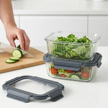 Boîtes de conservation Cookinglife en verre Boro Lines 1 litre + 1,5 litre - 2 pièces