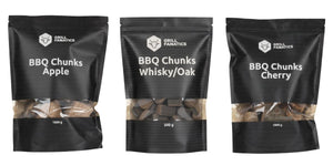 Cookinglife Grill Bois de Fumage Set de Démarrage - Mélange de Saveurs BBQ - Pomme, Chêne Whisky & Cerise Chunks