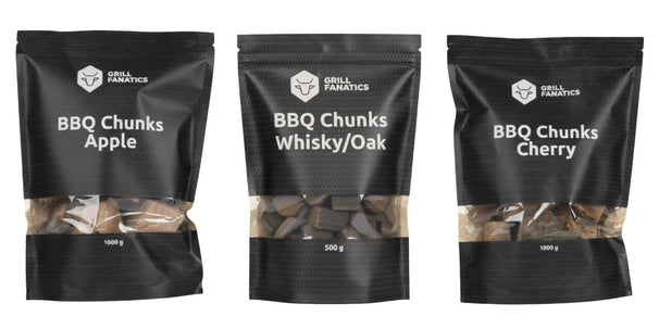 Cookinglife Grill Bois de Fumage Set de Démarrage - Mélange de Saveurs BBQ - Pomme, Chêne Whisky & Cerise Chunks