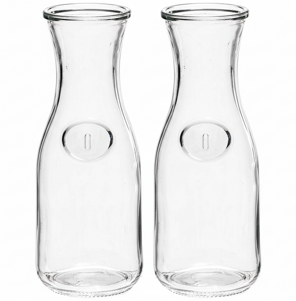Set de carafes Cookinglife - Carafe a eau - en verre - 1 L - 2 pièces