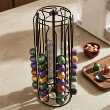 Porte-capsules Nespresso Cookinglife noir - pivotant - 60 capsules