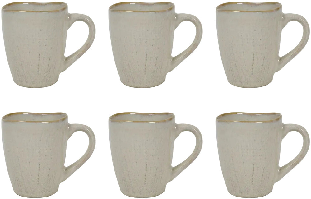 Tasses à café Cookinglife Linen Beige 340 ml – 6 pièces