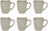 Tasses à café Cookinglife Linen Beige 340 ml – 6 pièces