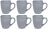 Tasses à café Cookinglife Linen gris 340 ml – 6 pièces