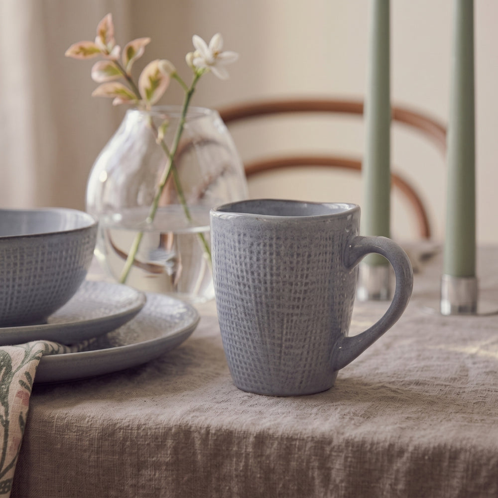 Tasses à café Cookinglife Linen gris 340 ml – 6 pièces