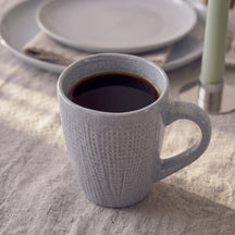 Tasses à café Cookinglife Linen gris 340 ml – 6 pièces