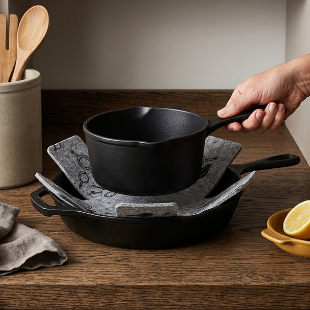 Cookinglife protège de poêle gris ø 37,5 cm - 2 pièces