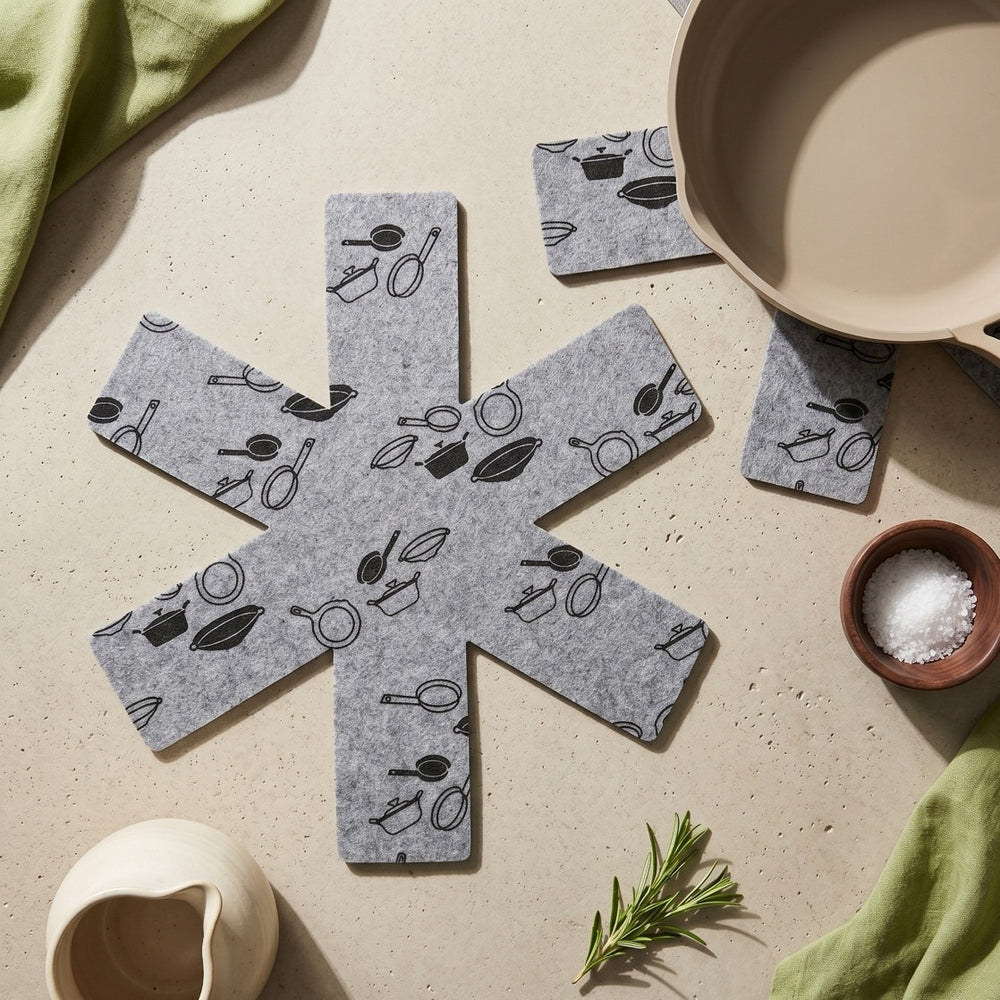Cookinglife protège de poêle gris ø 37,5 cm - 2 pièces