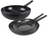 Ensemble de poêles Cookinglife Black Cera 3 pièces - Wok ø 28 cm + poêles ø 24 & 28 cm - compatible avec toutes les sources de chaleur - revêtement antiadhésif en céramique