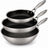 Batterie de cuisine Cookinglife HexaCook Hybride 3 pièces - poêle ø 24 & 28 cm + Wok ø 28 cm - ANTI-ADHÉSIF - compatible avec toutes les sources de chaleur - revêtement antiadhésif en céramique