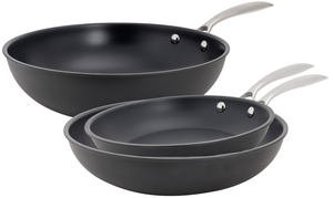 Ensemble de poêles Cookinglife Revolt 3 pièces - Wok 28 cm + Poêles 24 & 28 cm - compatible avec toutes les sources de chaleur - revêtement antiadhésif en céramique