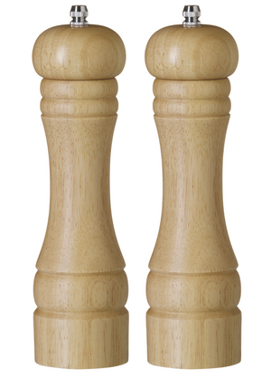 Ensemble de moulins à poivre et à sel Cookinglife Rocca Naturel - 21,5 cm