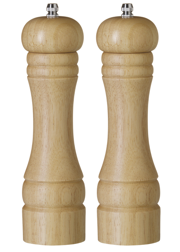 Ensemble de moulins à poivre et à sel Cookinglife Rocca Naturel - 21,5 cm