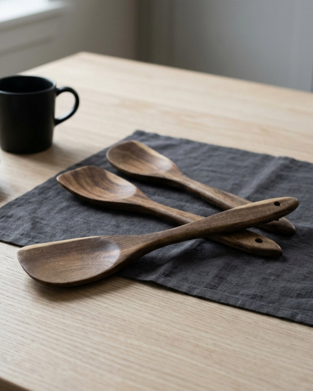 Cuillères de Cuicine Cookinglife en Bois d'Acacia 32 cm - 3 pièces