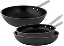 Ensemble de poêles Cookinglife ProForge 3 pièces - Wok ø 28 cm + poêles ø 24 & 28 cm - compatible avec toutes les sources de chaleur - revêtement antiadhésif céramique
