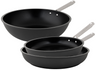 Ensemble de poêles Cookinglife ProForge 3 pièces - Wok ø 28 cm + poêles ø 24 & 28 cm - compatible avec toutes les sources de chaleur - revêtement antiadhésif céramique