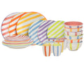 Ensemble de vaisselle Cookinglife Summer Vibes 24 pièces / 6 personnes - 6 assiettes à dîner, 6 assiettes à petit-déjeuner, 6 bols et 6 mugs